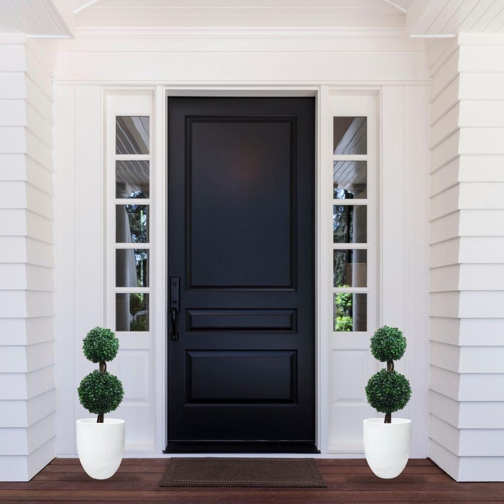 Bristol Faux Potted Boxwood Topiary Plant 26'' 