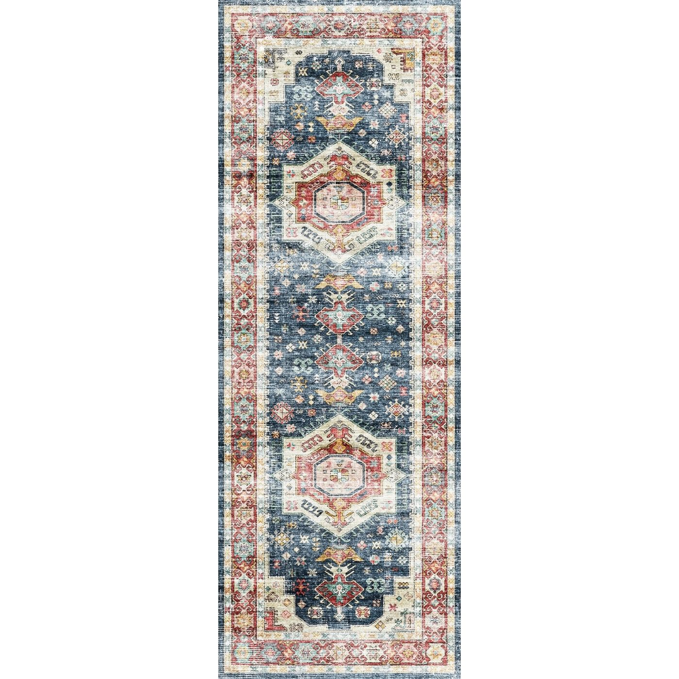 Dilara Multi Color Red Blue Rug 