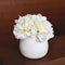 Encino Artificial White Hydrangea Bouquet 18'' X 8'' (Set of 3) – Farmhouse-Inspired Faux Flowers for Home & Office Décor