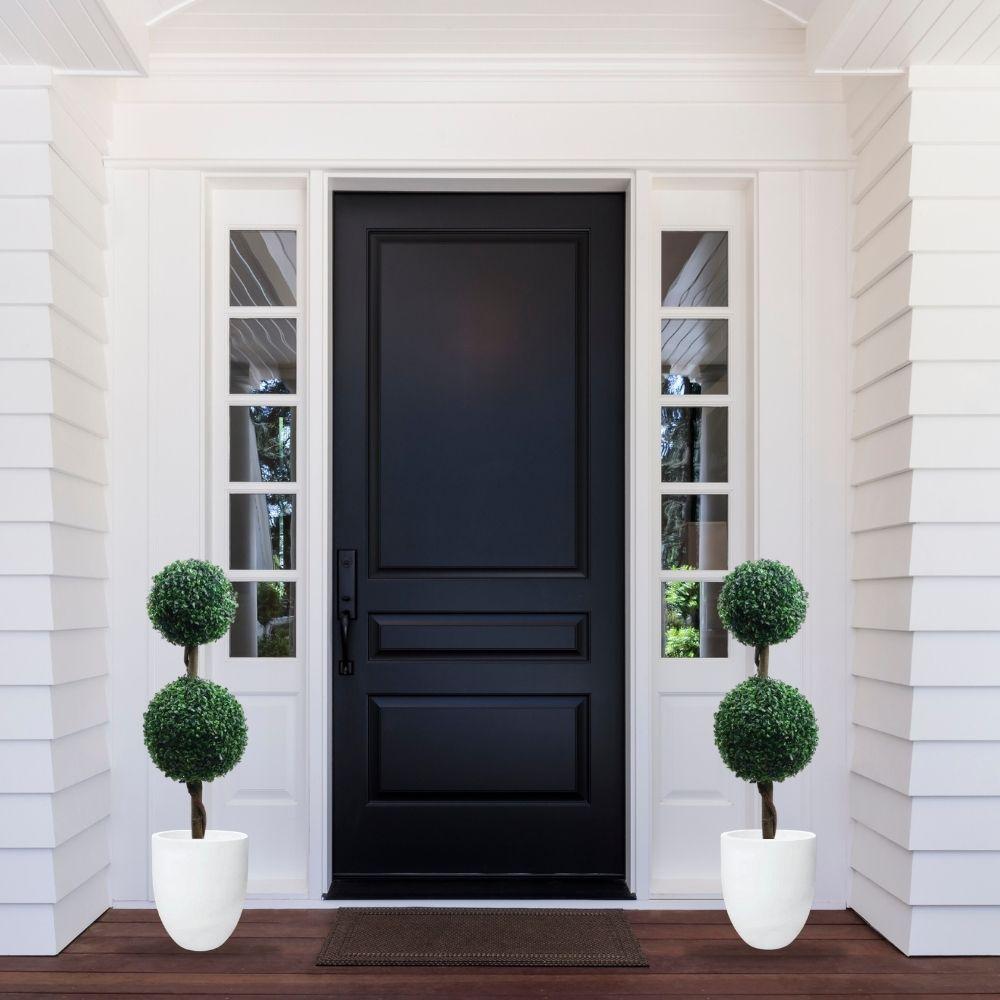 Oxford Faux Potted Boxwood Topiary Plant 3' 