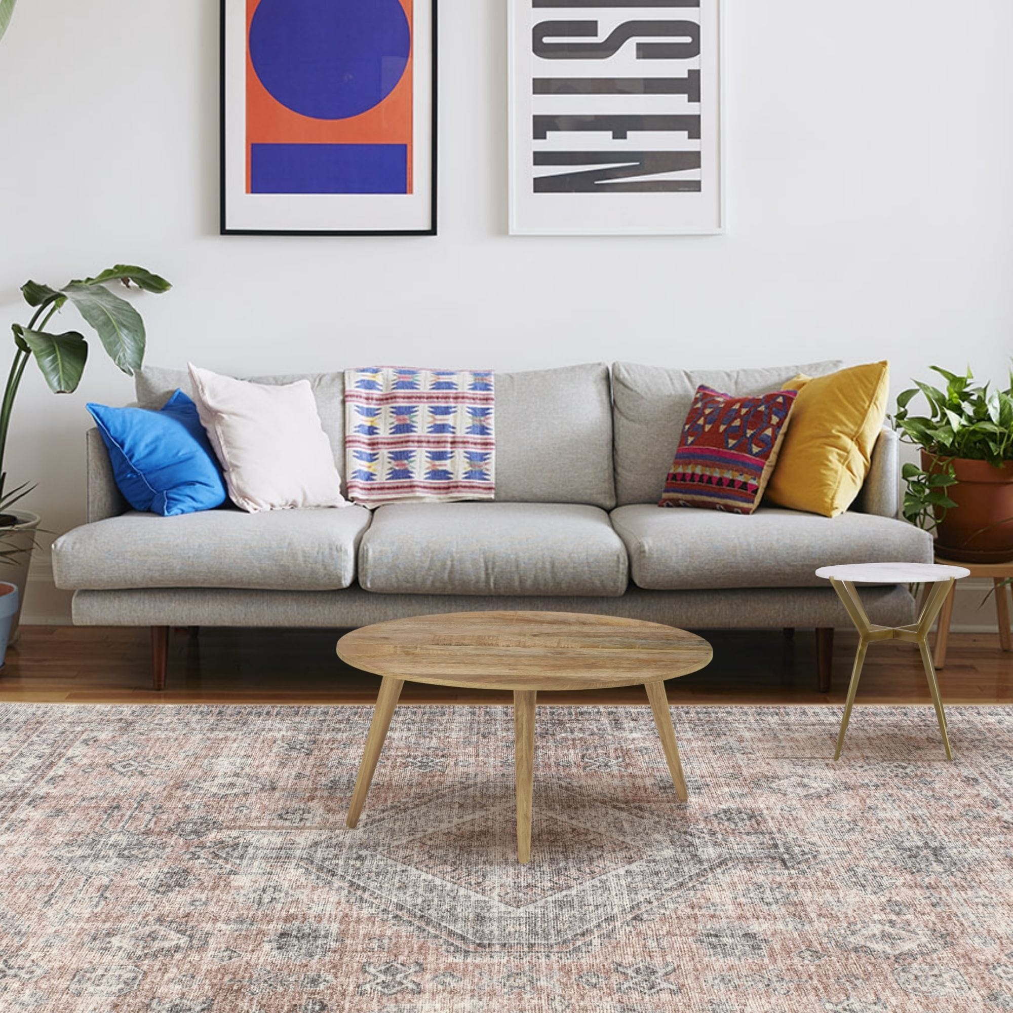 Renaldo Mid-Century Wooden Coffee Table 