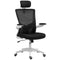 Ergonomic Office Chair, Swivel Desk Chair with Adjustable Lumbar Support, Headrest and Height, Flip-up Armrests, Black