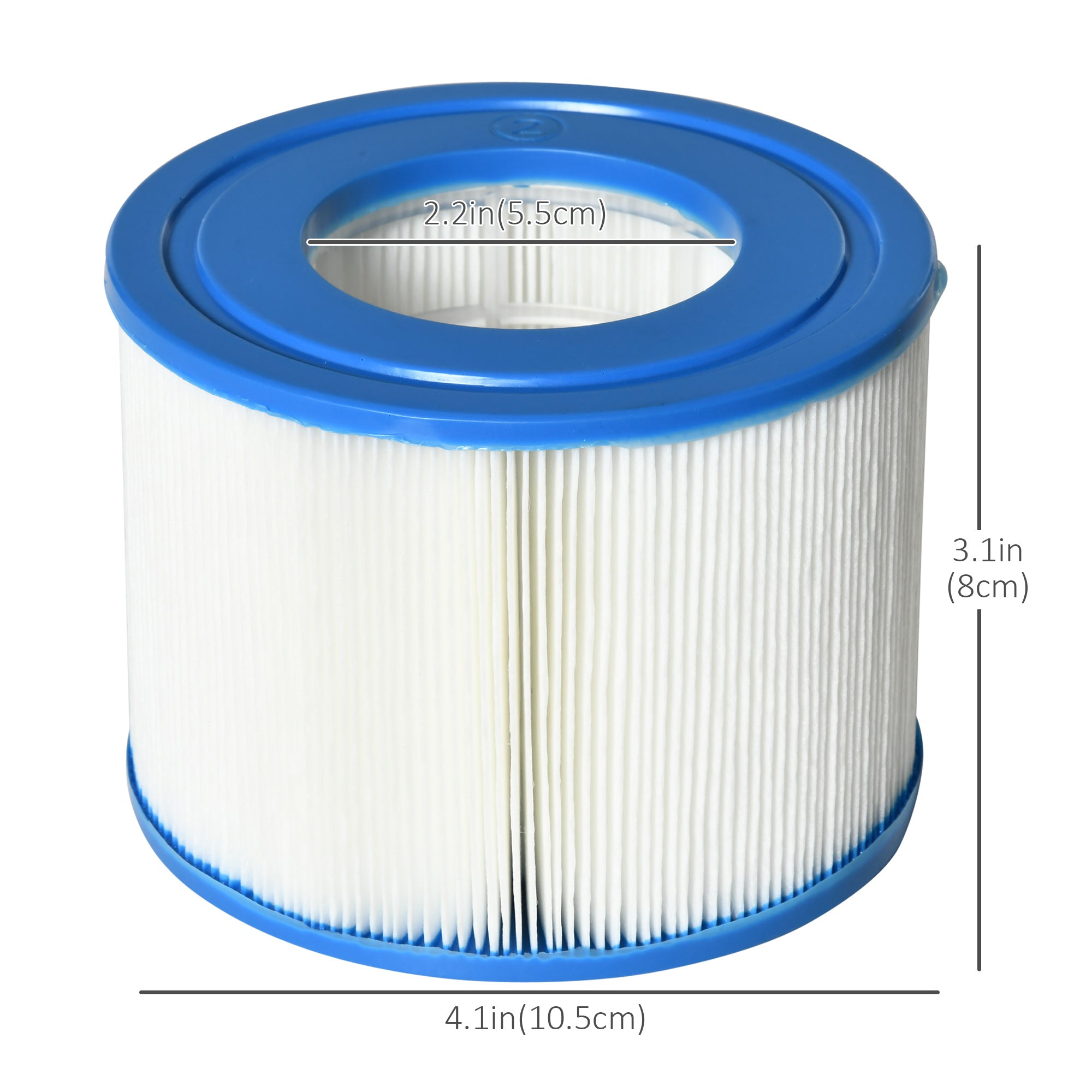 Outsunny Spa Pool Filter Cartridge Refresh: 6 Pack Replacement Filters for Hot Tub, Inflatable Pool Cleaning and Maintenance 