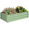 Galvanized Raised Garden Bed, Outdoor Planter Box for Vegetables, Flowers, Herbs, 4' x 2' x 1', Light Green
