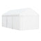 Outsunny 10 x 20ft Portable Garage Heavy Duty Carport with 2 Roll-up Doors and Removable Sidewalls for Car, Truck, Boat, White