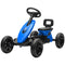 Qaba Pedal Go Kart for Kids 2-5 Years Old with Silent EVA Wheels, Metal Frame, Blue