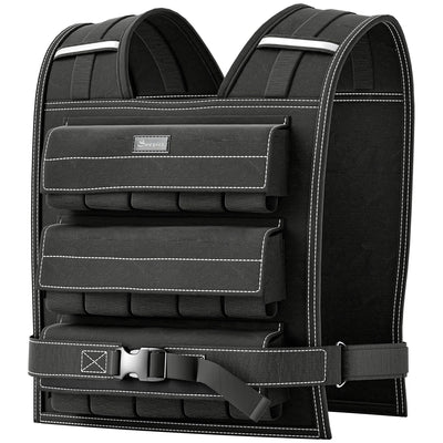 Soozier 44LBS Adjustable Weighted Vest, Weight Vest with Reflective Strips, Snug Fit for Men Women Running Strength Training 