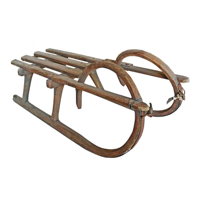 Rare Wooden Curly Sleds L 
