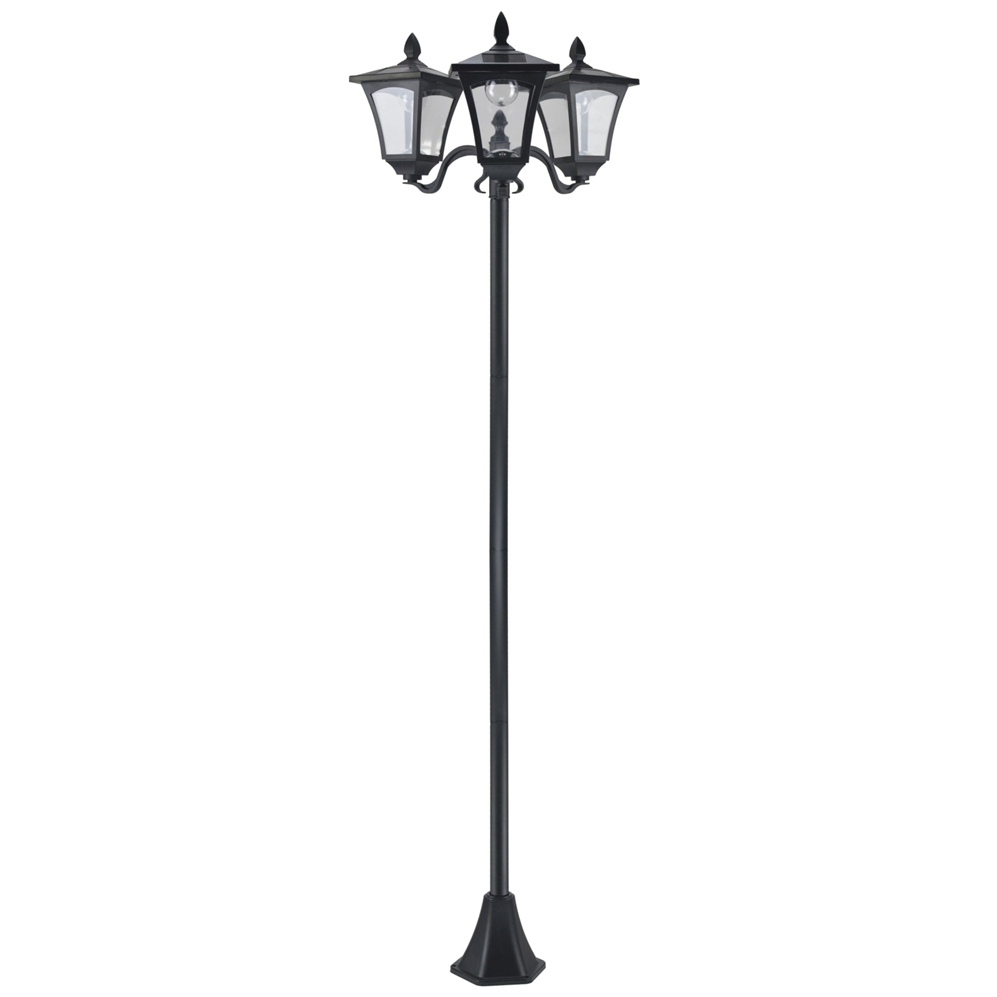 Outsunny Solar LED Garden Light: Outdoor Energy-Efficient Lighting with Sturdy Waterproof Base 