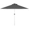 Outsunny LED Patio Umbrella, Lighted Deck Umbrella with 4 Lighting Modes, Solar & USB Charging, Charcoal Grey