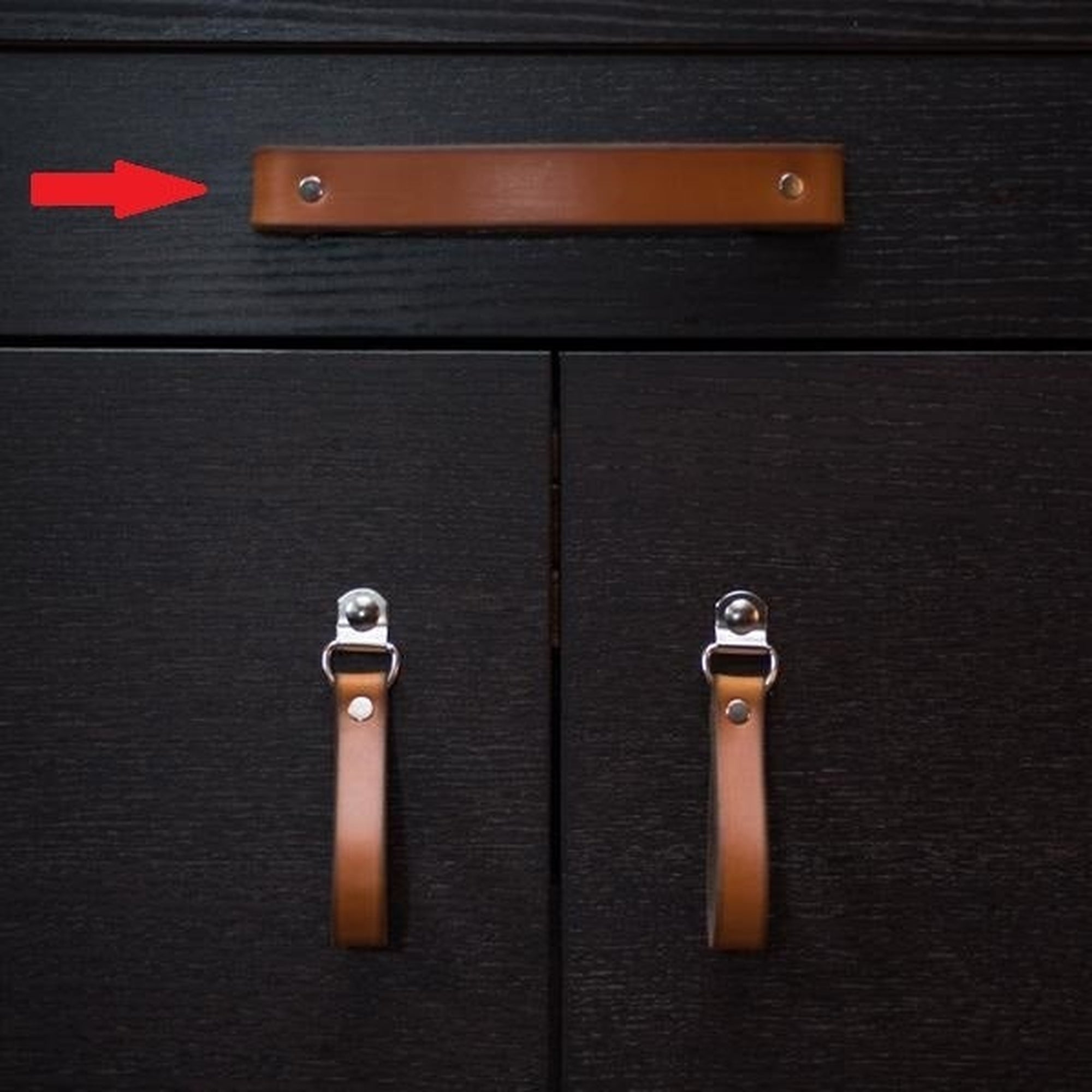 Genuine Leather Handle, Brown 