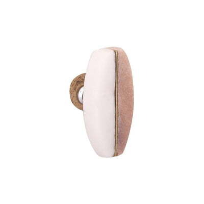 Marble/Brass Knob, White, Last Chance 