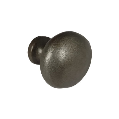 Round Iron Knob, Large, Antique Metal 