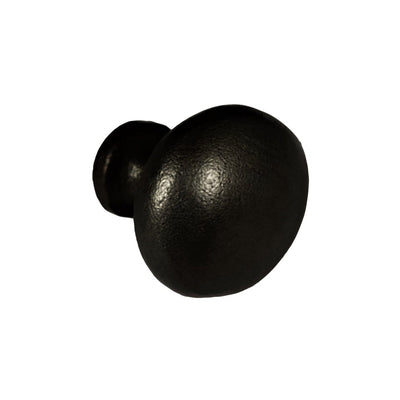 Round Iron Knob, Large, Black 