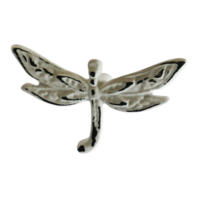 Dragon Fly Wall Hook, Distressed White 