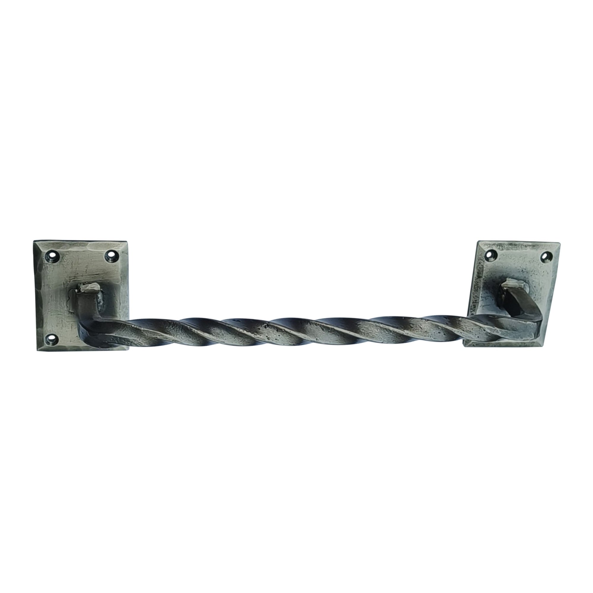 Handforged Twisted Rod Handle, Polish Metal 