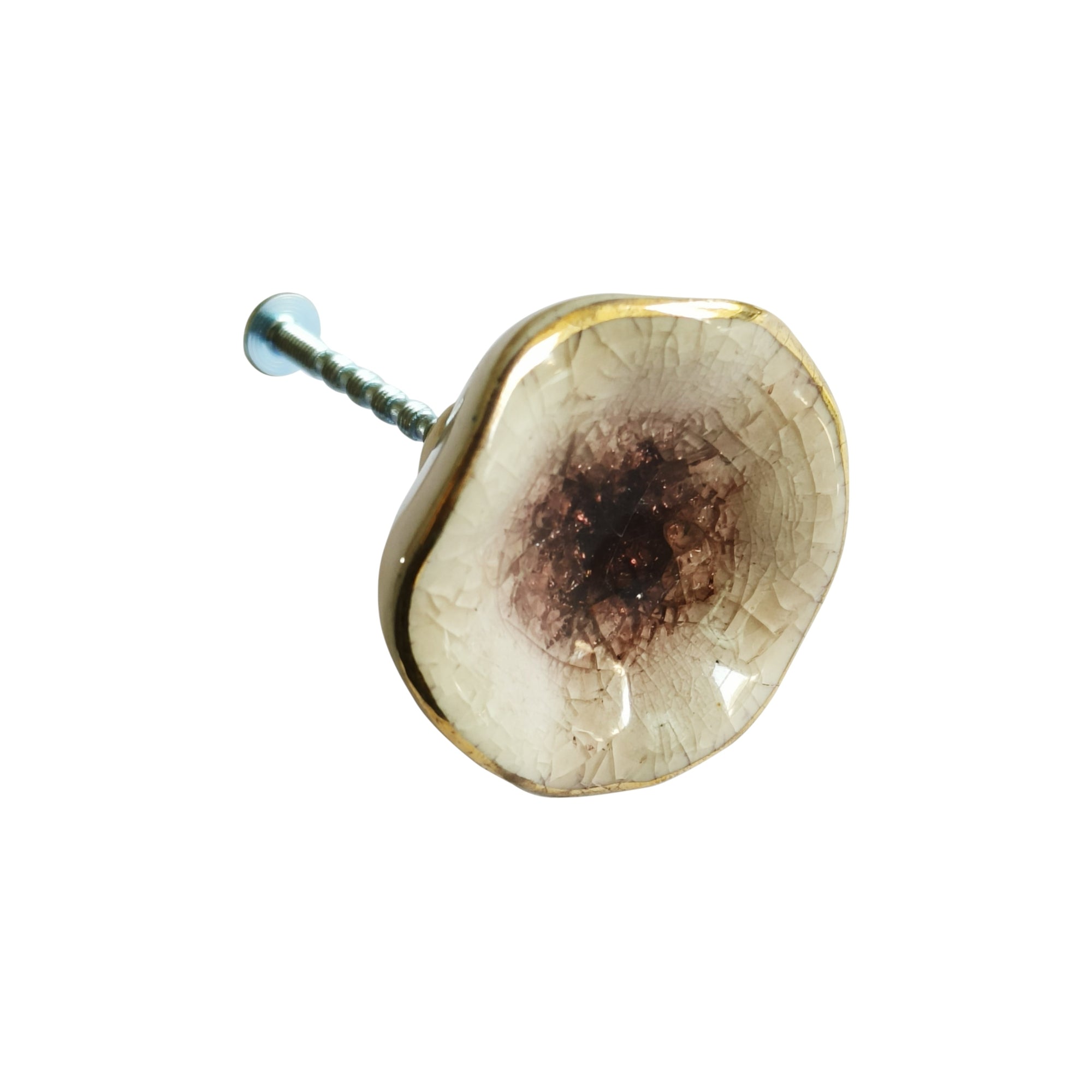 Poppy Flower Ceramic Knob, Ceramic 