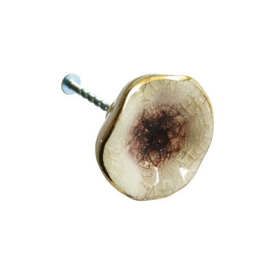 Poppy Flower Ceramic Knob, Ceramic 