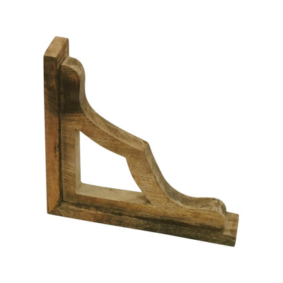 Mango Wood Wall Bracket with Rustic Charm, Natural 