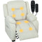Massage Recliner Chair with Quiet Brushless Motor Pet-Friendly Fabric Power Recliner with 2 Memory Positions Cream White