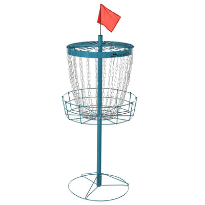Soozier 24-Chain Portable Practice Basket for Disc Golf Target Stand Easy Assembly & Lightweight Basket w/ Carry Bag Navy Blue 