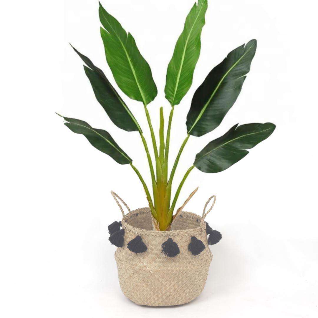 Vienna - Seagrass Basket With Black Tassel 
