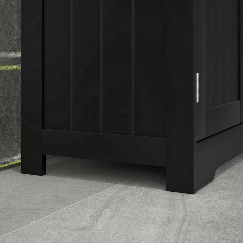 Bathroom Cabinet, Bathroom Storage Cabinet with 2 Drawers, Adjustable Shelf for Living Room, Entryway, Black