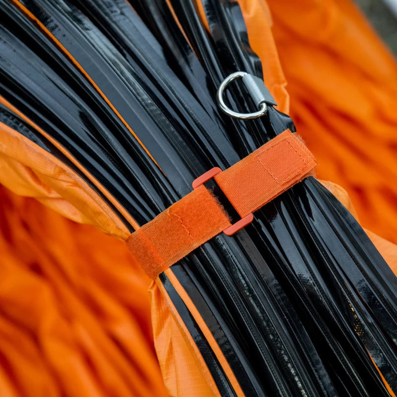 Dog Tunnel, 13 Foot Long, 24" Open Pet Agility Equipment with 2 Support Brackets, Carrying Bag, Orange