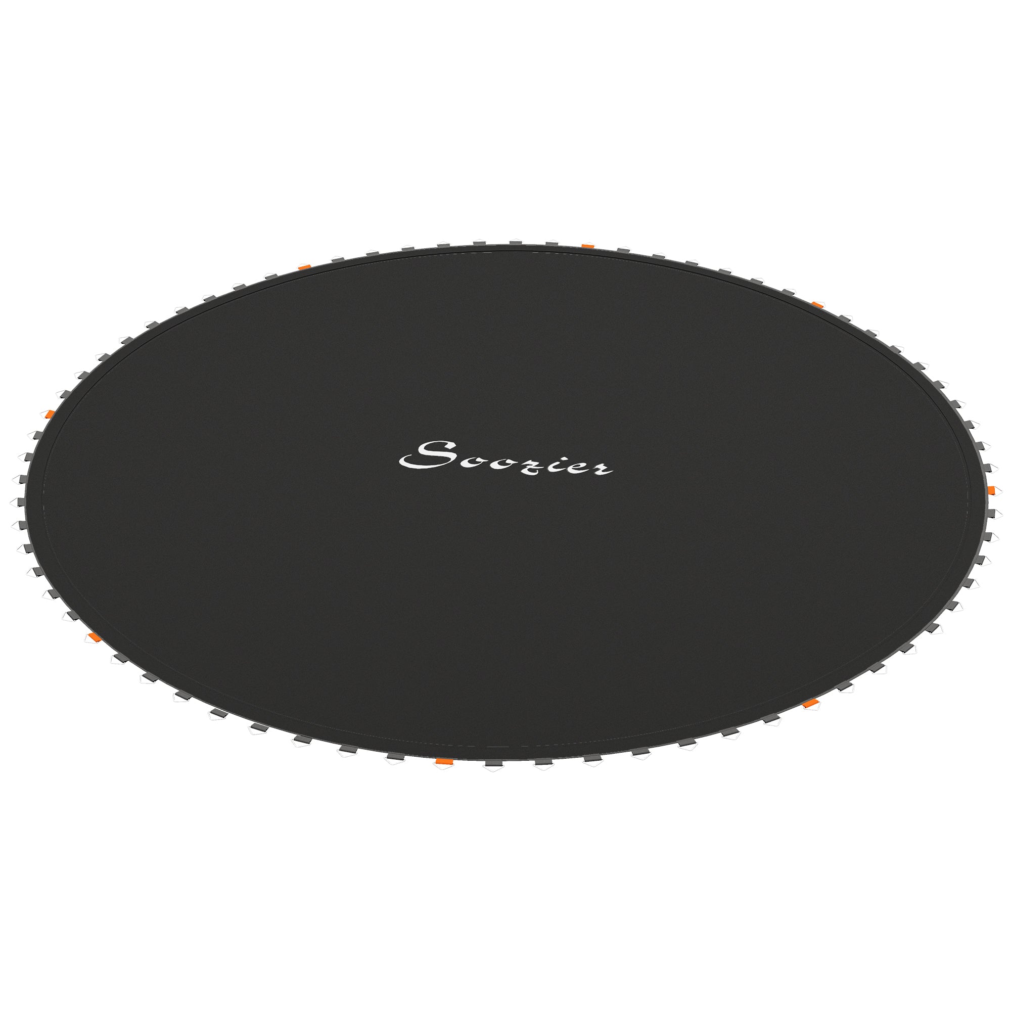 Soozier Trampoline Replacement Mat, Fits 14' Trampoline w/ 80 V-Hooks & 5.5" Springs (Spring & Frame not Included), Black 