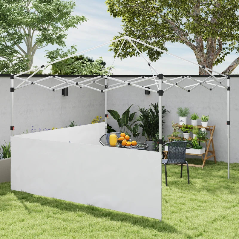 Canopy Sidewalls for 10' x 10' or 10' x 20' Pop up Canopy, 2 PCS Canopy Half Walls Only, White