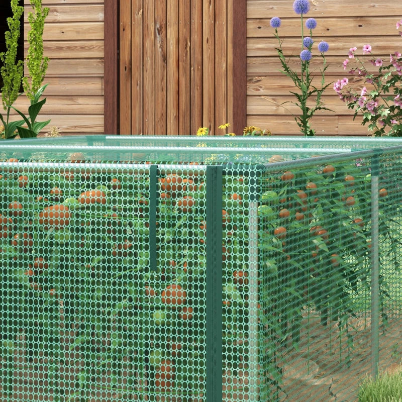 8' x 4' Plant Protection Cage with Zipper Roll-Up Door, Plant Protector from Animals with Galvanised Steel Frame