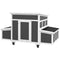 Wooden Chicken Coop with Nesting Box for 6 Chickens, Dark Grey