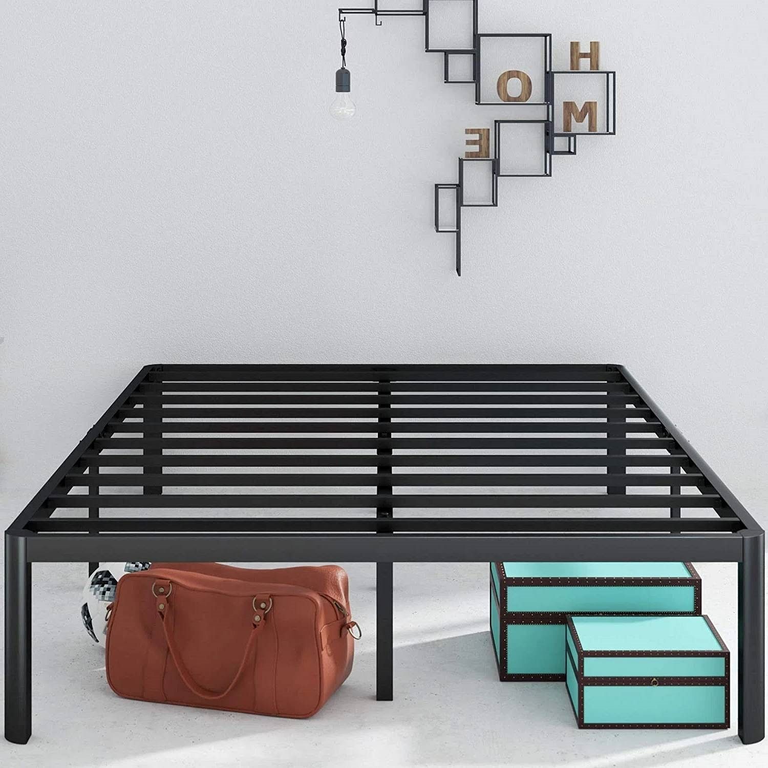 King Metal Platform Bed Frame with Rounded Legs 700 lbs Weight Capacity - Free Shipping