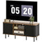 TV Stand Cabinet for TVs up to 55 Inches, TV Unit with Storage Shelves and Cabinets for Living Room, Black