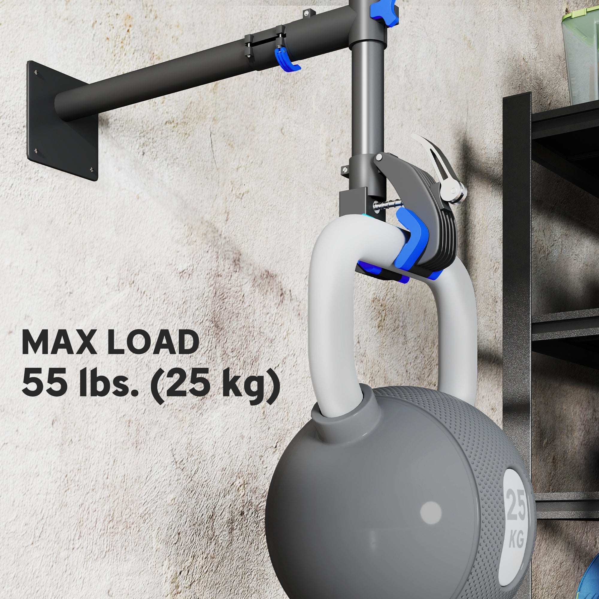 HOMCOM Bicycle Repair Stand, Wall Mount Bicycle Maintenance Rack Workstand with Adjustable Clamp for Road Mountain Bikes 