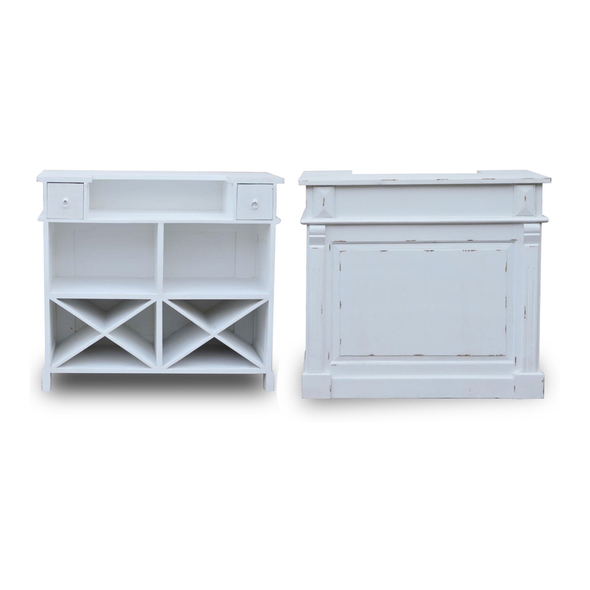 Wooden Bar Counter, White 