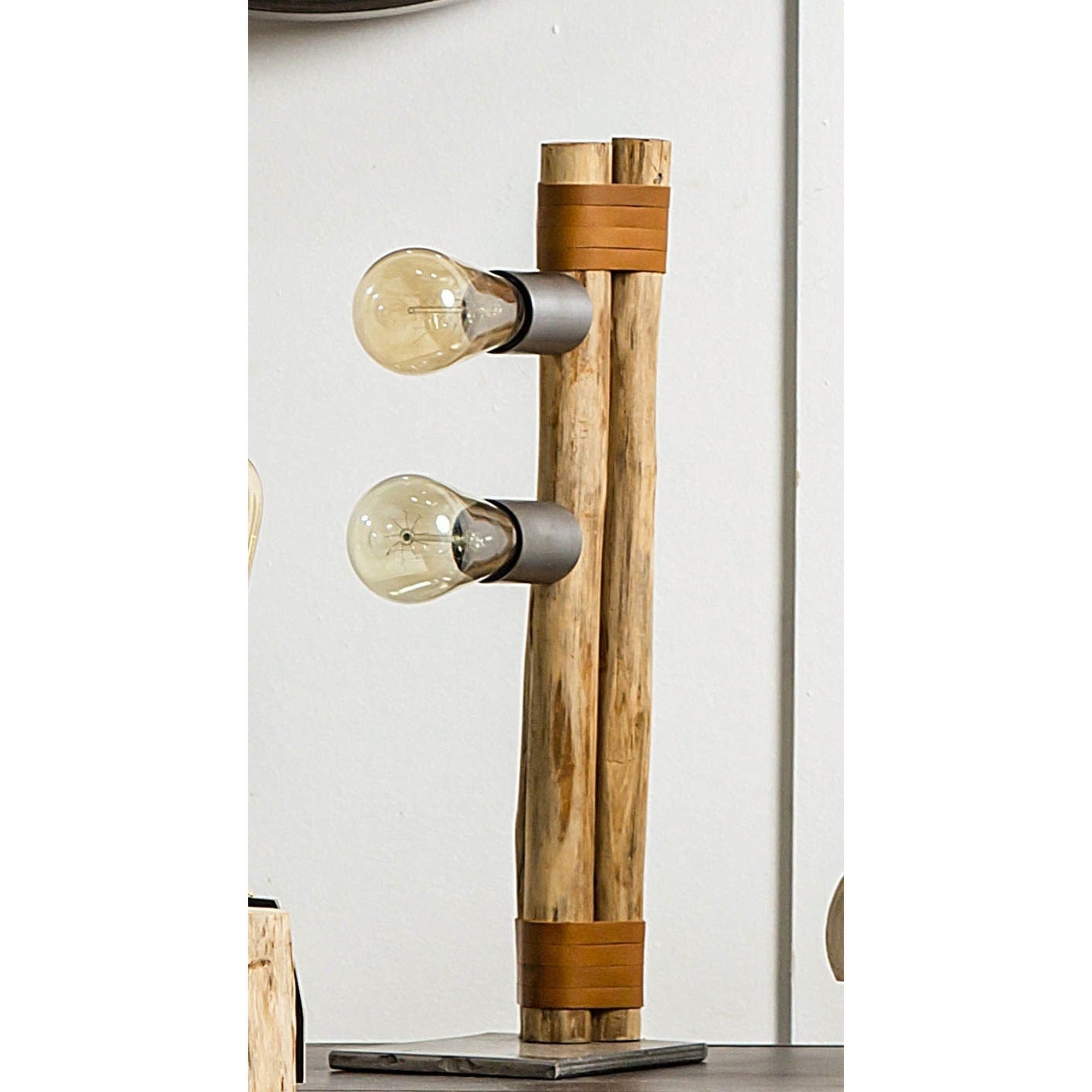 Industrial Wooden Table Lamp 