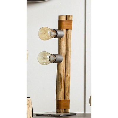Industrial Wooden Table Lamp 