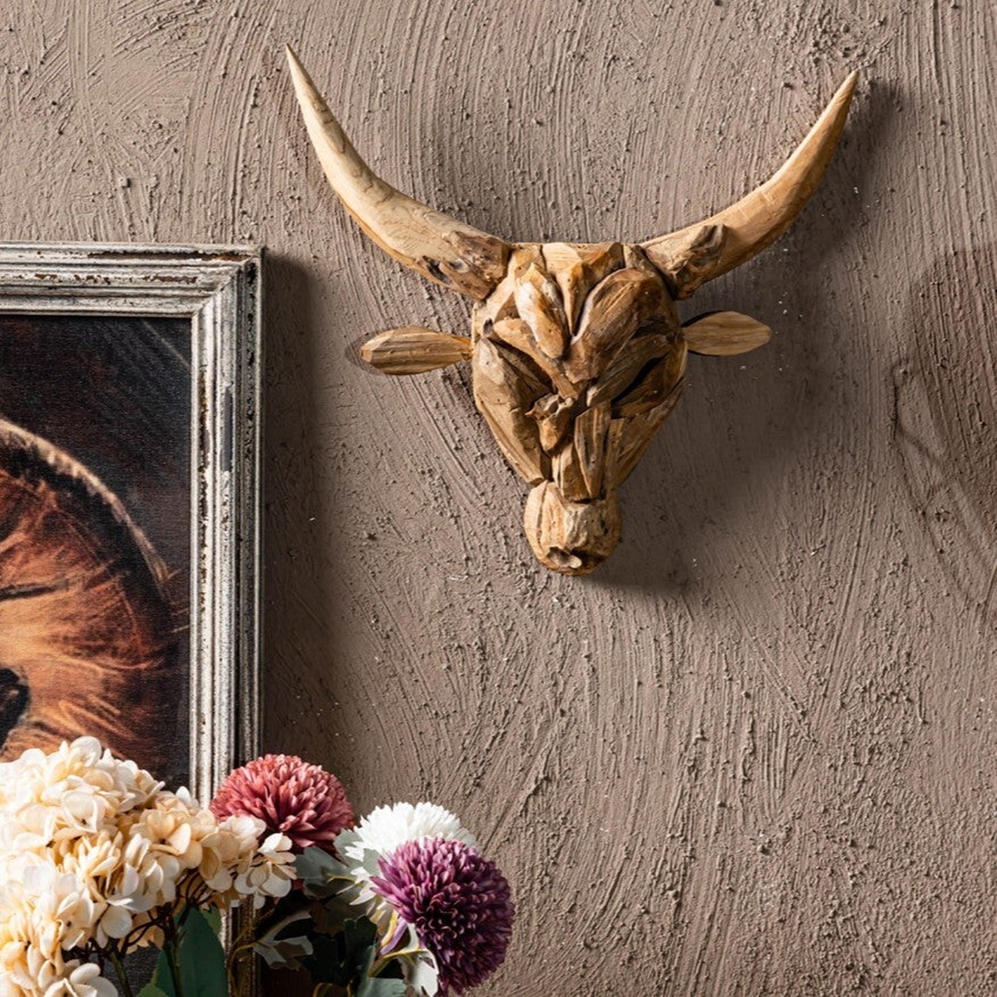 Reclaimed Wooden Wall Decor, Cow 