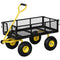 Outsunny Steel Garden Cart, Utility Wagon with Removable Sides, 10