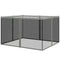 Outsunny Replacement Mosquito Netting for Gazebo 10' x 12' Black Screen Walls for Canopy with Zippers