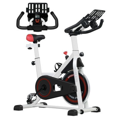 Soozier Adjustable Upright Exercise Bike Indoor Cycling Cardio Aerobic Training Workout Fitness Machine 