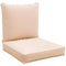 Patio Chair Cushions, Thick Deep Seat Outdoor Seat Cushion with Back Cushion, Beige