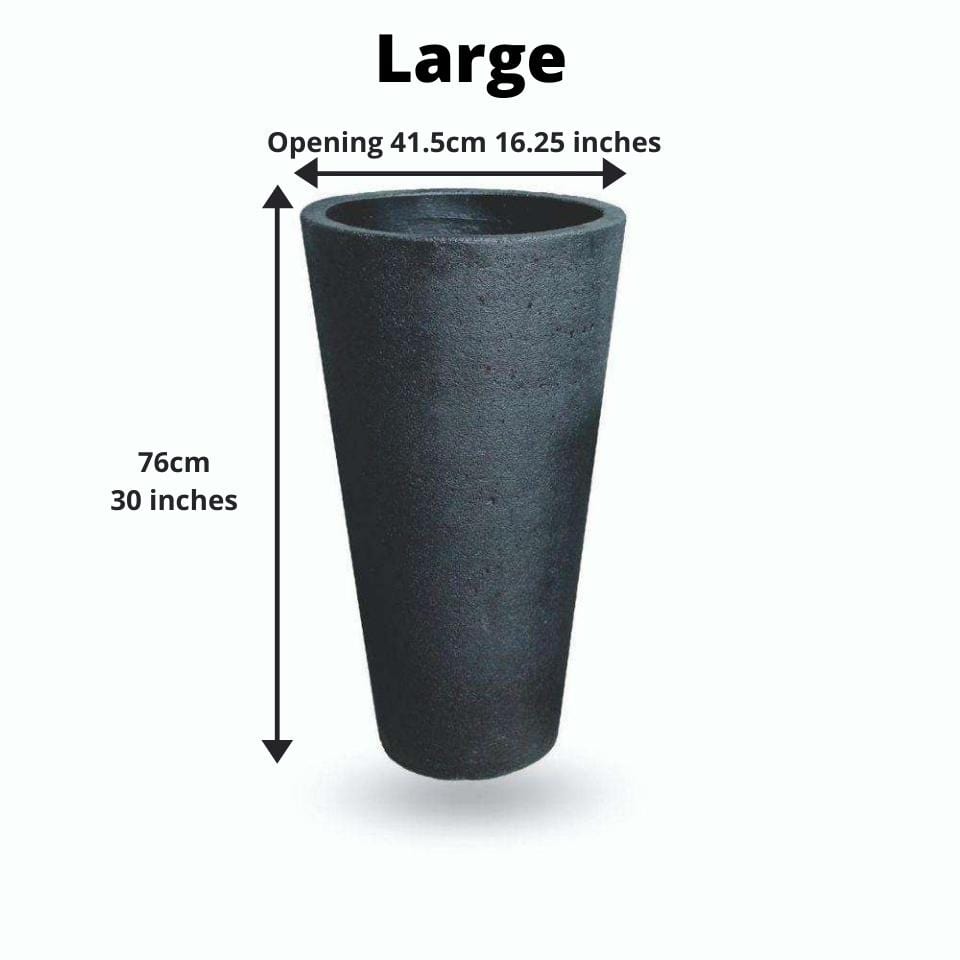 Vaneto Black Cement Planter (Multiple Sizes) 