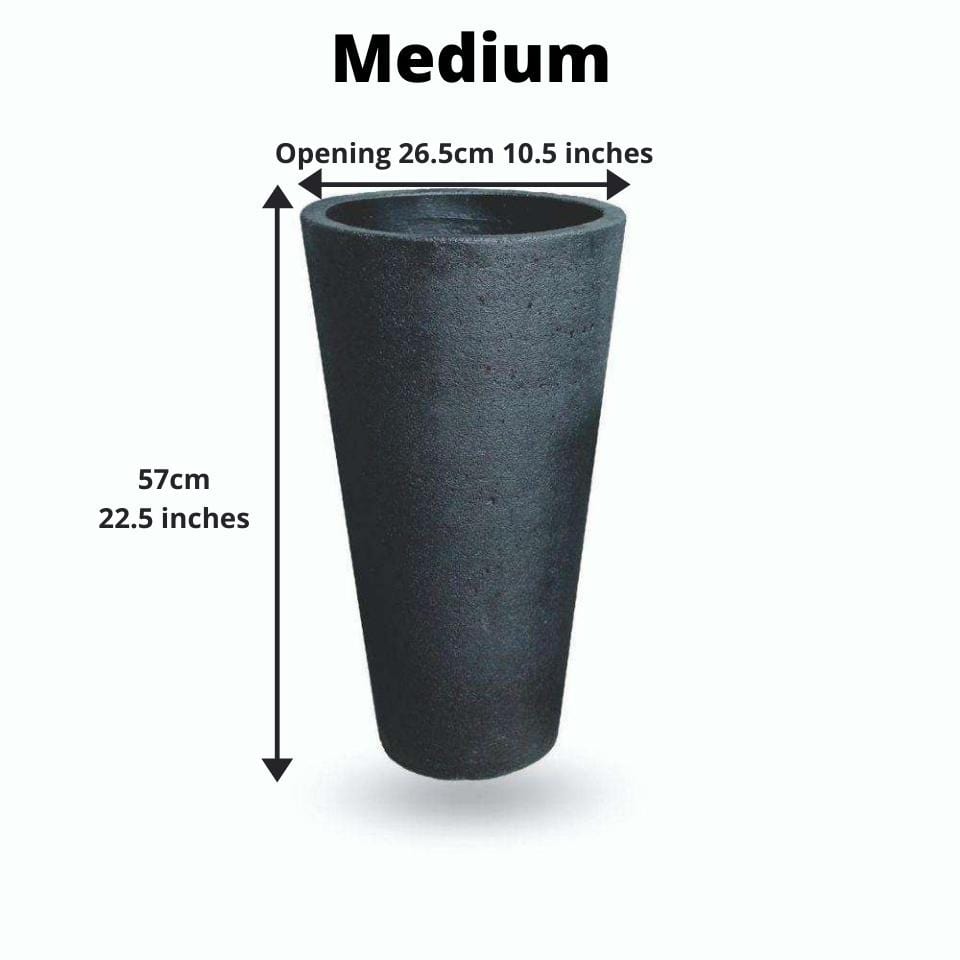 Vaneto Black Cement Planter (Multiple Sizes) 