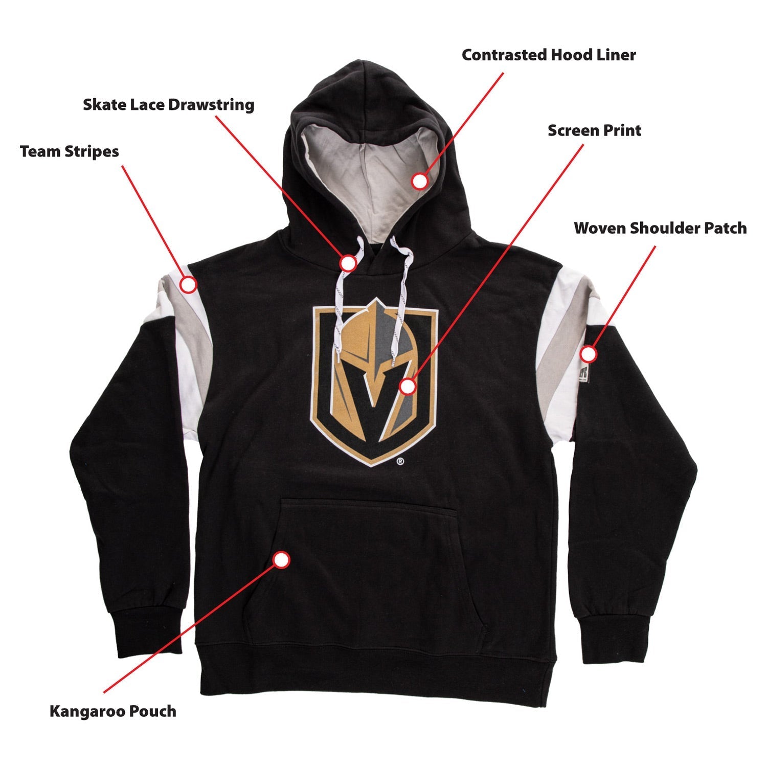 Vegas Golden Knights Varsity Retro Style Hoodie 