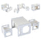 Kids Table & Chairs Set for Toddlers Ages 1-5 – Convertible Activity Table, Desk, Stools & Storage