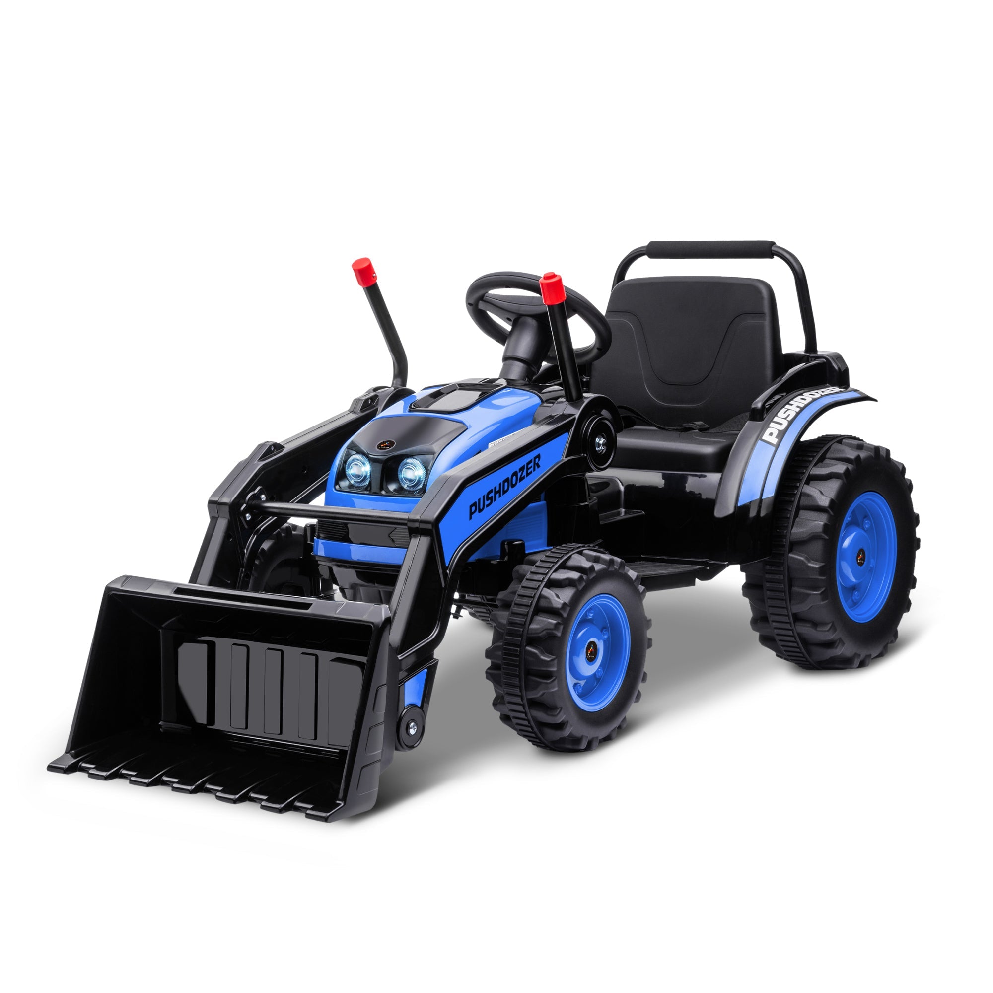 Aosom 6V Kids Digger Ride On Excavator Battery Powered Tractor with Music Headlight Dual-Motor Yellow 