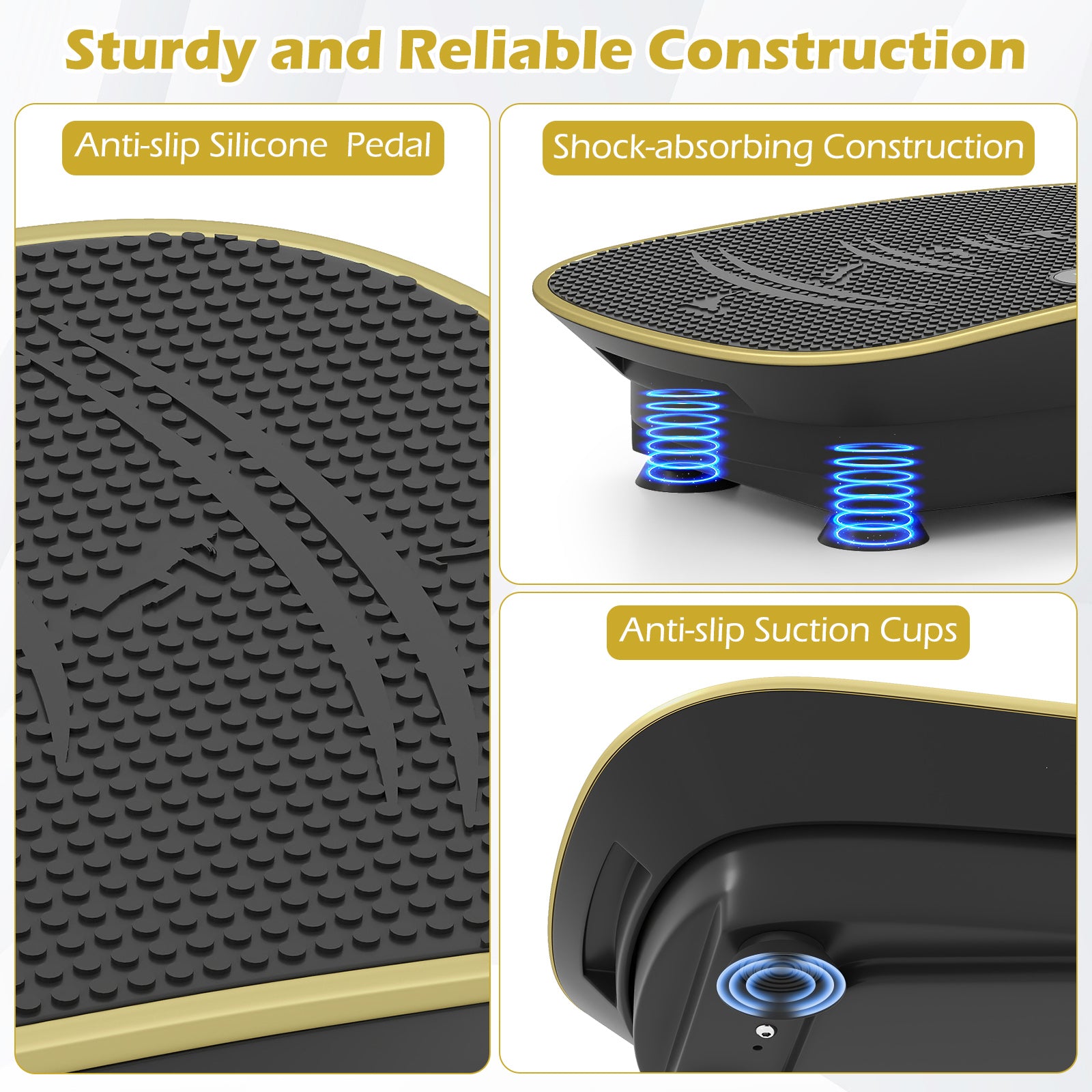 Vibration Plate Exercise Machine for Lymphatic Drainage & Full Body Workouts with 10 Speed Levels