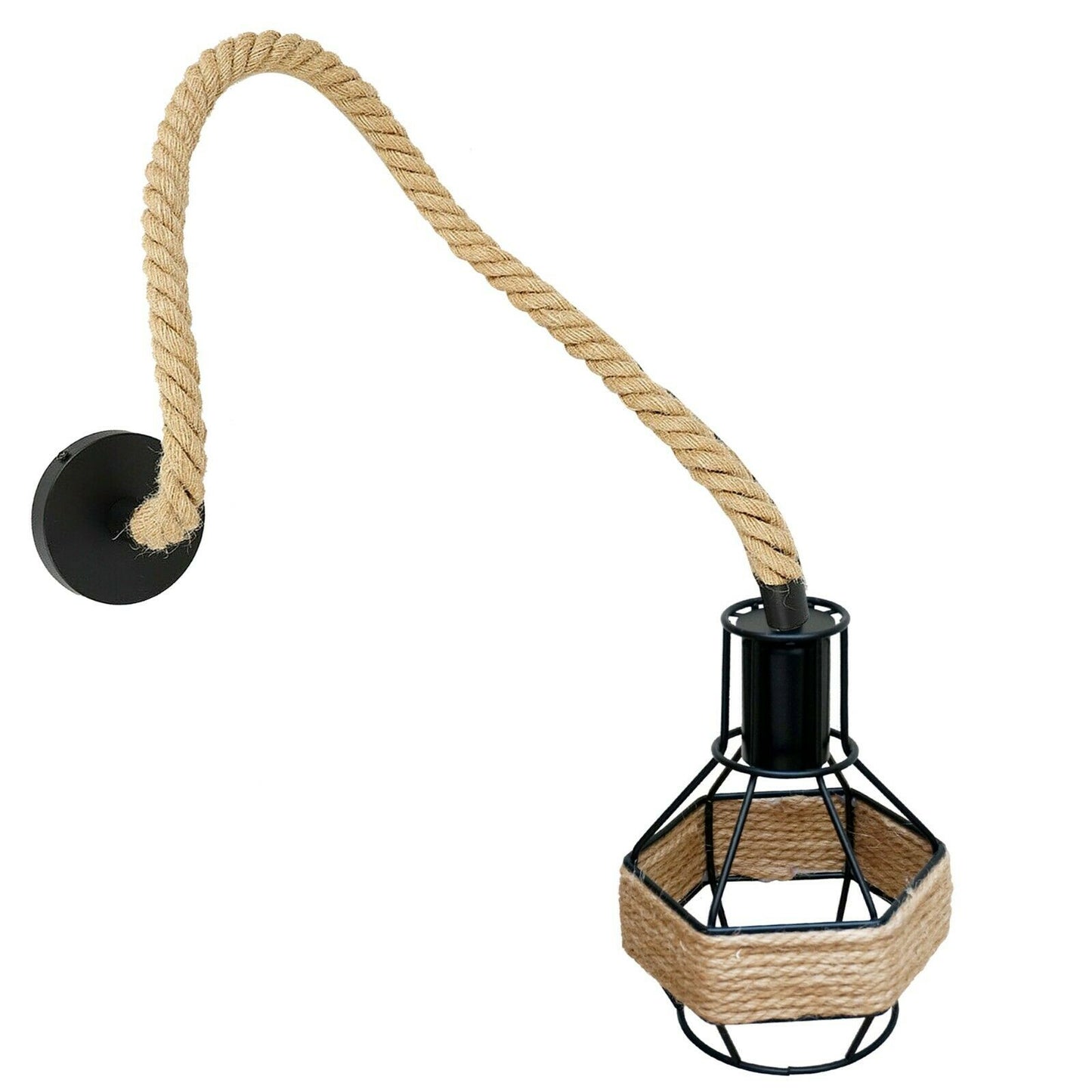 Hemp Rope Hanging Pendant Light with FREE BULB ~1063 
